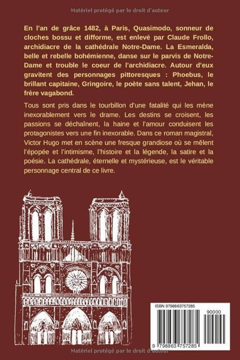 La couverture originale des Misérables de Victor Hugo, édition de 1862, avec une vue emblématique de Paris.